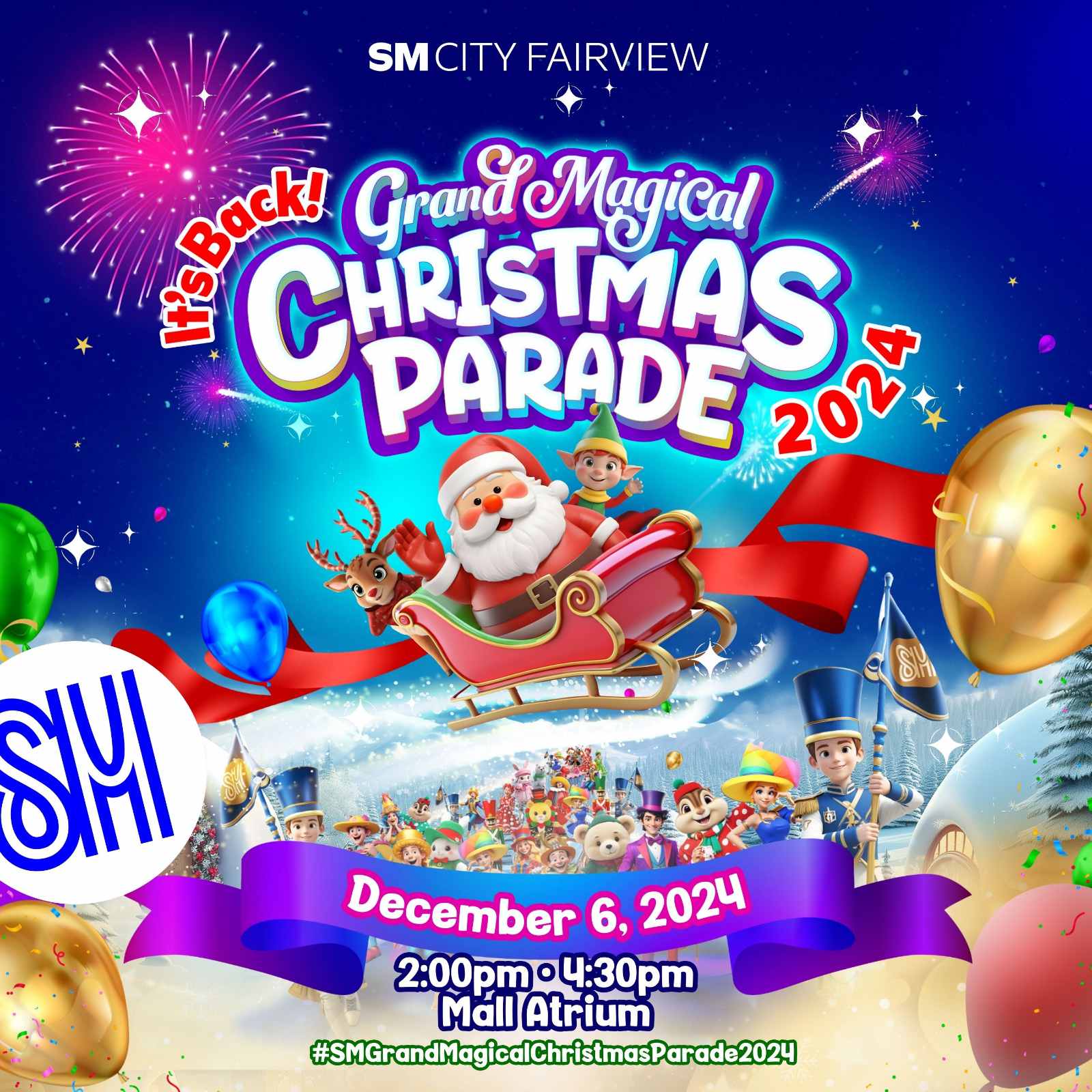 SM Grand Magical Christmas Parade 2024 at SM City Fairview Mall Atrium on December 6, 2024 | SM Supermalls
