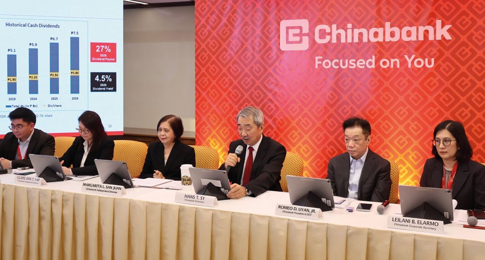 Chinabank declares P7.5 billion cash dividends