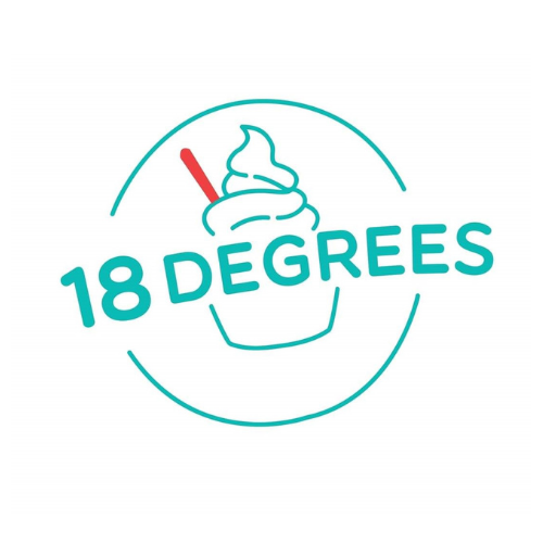 18 DEGREES FROZEN YOGURT logo